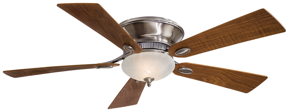 MINKAIRE F711-PW 52"PEWTER HUGGER FAN /LIGHT ETCHED MARBLE GLASS 2-50W/MINI WCS212 WALL CONTROL INC