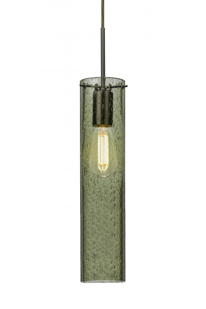 Besa, Juni 16 Cord Pendant, Moss Bubble, Bronze, 1x4W LED Filament