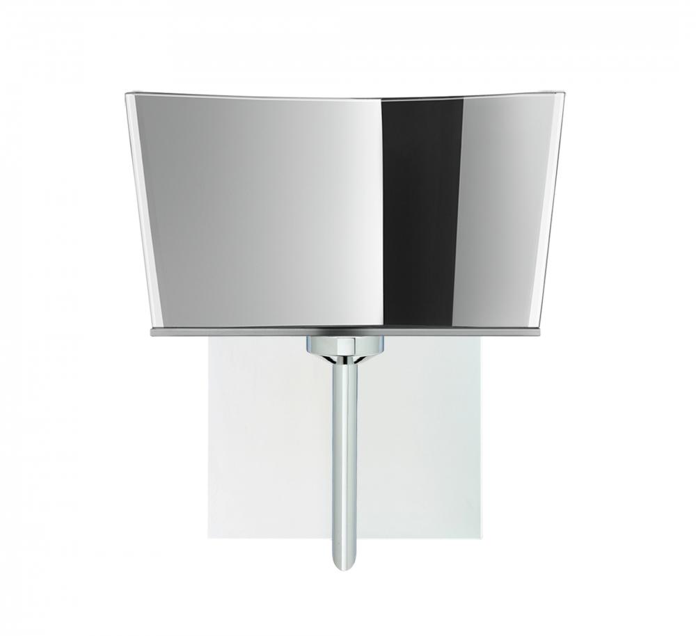 Besa Groove Wall With SQ Canopy 1SW Mirror-Frost Chrome 1x5W LED