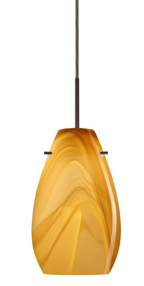 Besa Pera 9 Pendant For Multiport Canopy Bronze Honey 1x100W Medium Base