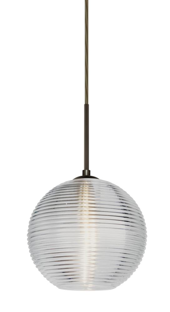 Besa Kristall 8 Pendant For Multiport Canopy Bronze Clear 1x75W Medium Base