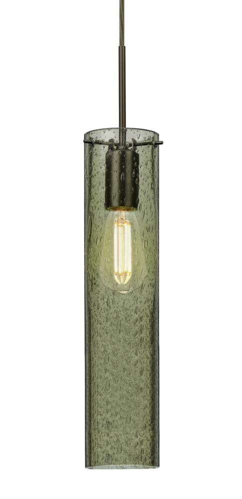 Besa, Juni 16 Pendant For Multiport Canopy, Moss Bubble, Bronze, 1x4W LED Filament