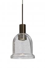 Besa Lighting X-KIBACL-LED-BR - Besa, Kiba Cord Pendant For Multiport Canopy, Clear Bubble, Bronze Finish, 1x3W LED