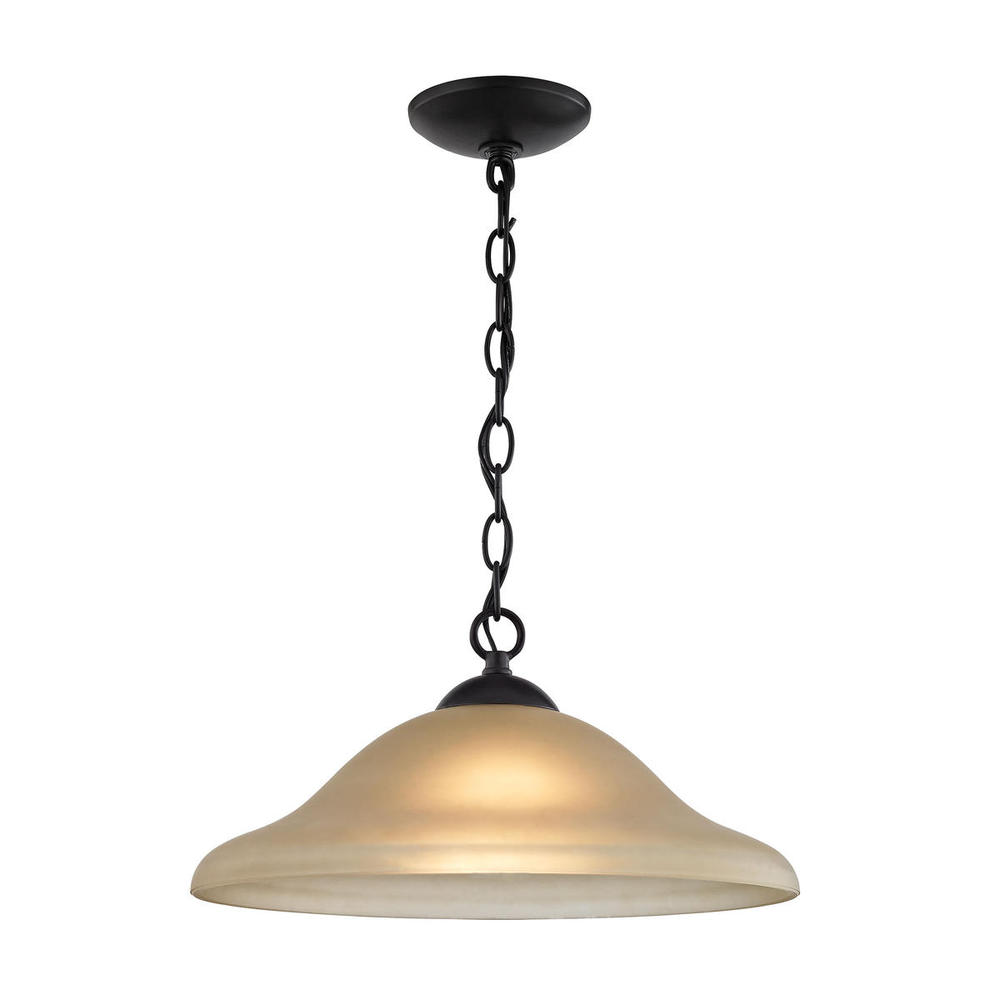 Conway Conway 1-Light in Oil Rubbed Bronze with Light Amber Glass