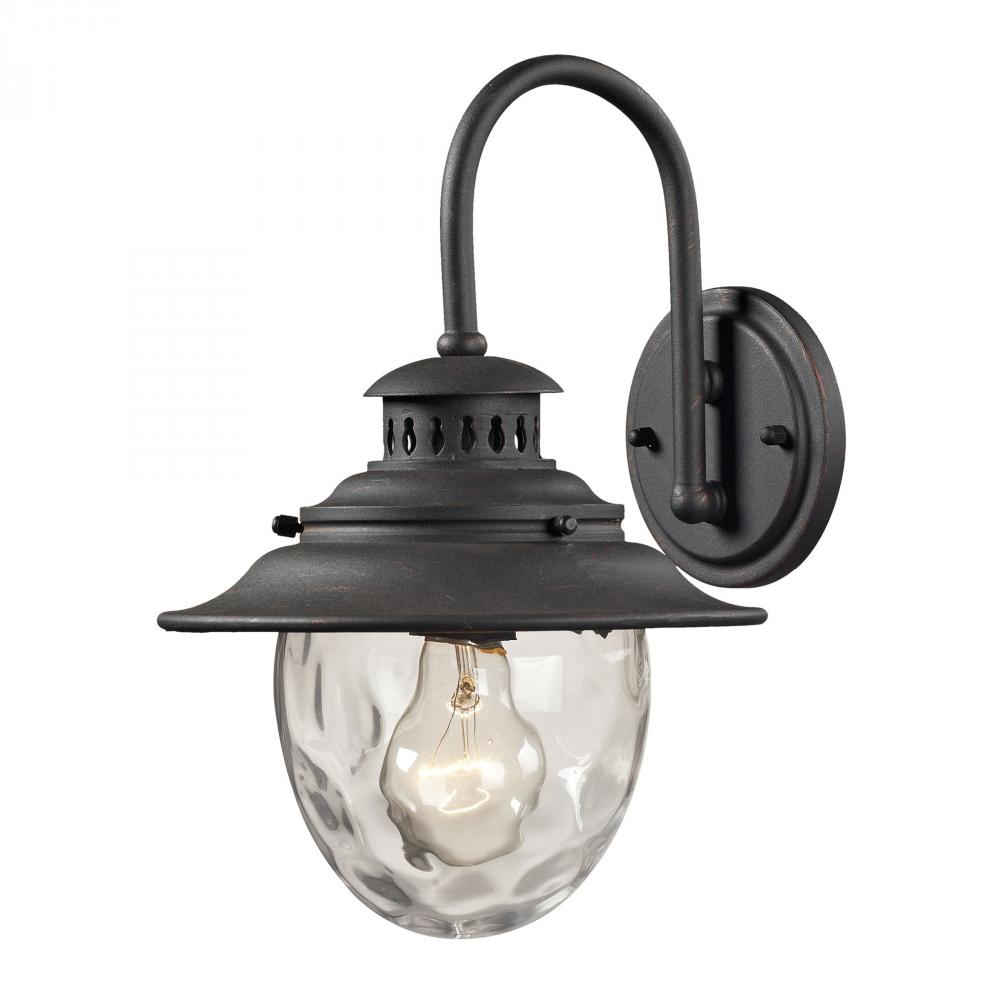Searsport 1-Light Outdoor Wall Lamp in Weathered Charcoal