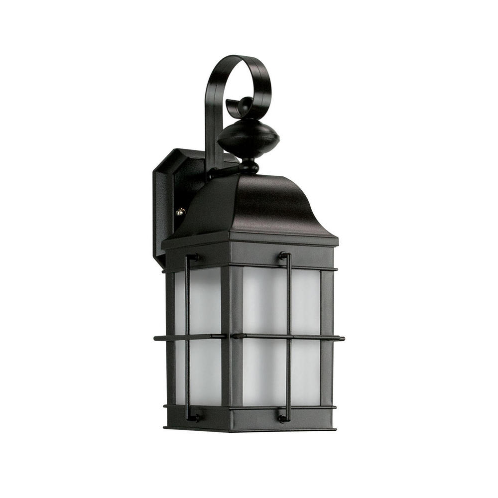 Essentials 1-Light Outdoor Wall Sconce in Black