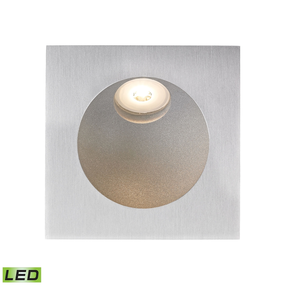 Zone LED Step Light in Aluminum with Opal White Glass Diffuser