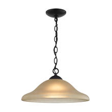 ELK Home Plus 1201PL/10 - Conway Conway 1-Light in Oil Rubbed Bronze with Light Amber Glass