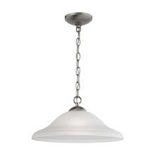 ELK Home Plus 1201PL/20 - Conway 1-Light Mini Pendant in Brushed Nickel with White Glass