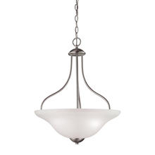 ELK Home Plus 1203PL/20 - Conway 3-Light Pendant in Brushed Nickel with White Glass