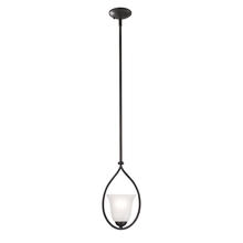 ELK Home Plus 1251PS/10 - Conway 1-Light Mini Pendant in Oil Rubbed Bronze with White Glass