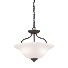ELK Home Plus 1252CS/10 - Conway 2-Light Semi Flush Mount in Oil Rubbed Bronze with White Glass