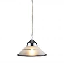 ELK Home Plus 1477/1 - Refraction 1-Light Mini Pendant in Polished Chrome with Satin Glass