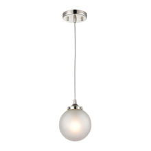 ELK Home Plus 15363/1 - Boudreaux 1-Light Mini Pendant in Polished Nickel with Frosted