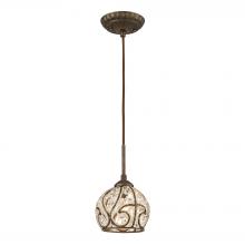 ELK Home Plus 15976/1 - Elizabethan 1-Light Mini Pendant in Dark Bronze with Crystal