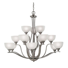 ELK Home Plus 2115CH/20 - Bristol Lane 15-Light Chandelier in Oil Rubbed Bronze with White Glass