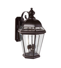 ELK Home Plus 4092-AC - Artistic Lighting Outdoor Wall Lantern in Aged Copper with Beveled Glass