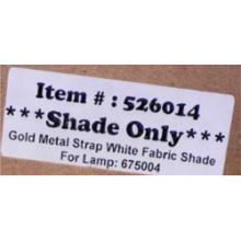 ELK Home Plus 526014 - Gold Metal Strap White Fabric Shade