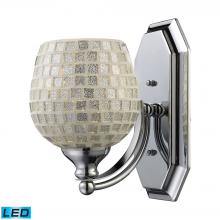 ELK Home Plus 570-1C-SLV-LED - Mix and Match Vanity 1-Light Wall Lamp in Chrome with Silver Glass - Includes LED Bulb