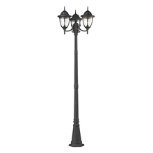 ELK Home Plus 7153EP/73 - Central Square 3-Light Post Mount Lantern in Charcoal