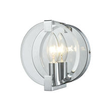 ELK Home Plus 81340/1 - Clasped Glass 1-Light Vanity Sconce in Polished Chrome with Clear Beveled Glass