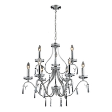 ELK Home Plus 82056/6+3 - 9-Light Crystal Pendant in Clear and Chrome