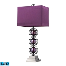 ELK Home Plus D2232-LED - Alva Contemporary Table Lamp in Black Nickel and Purple - LED