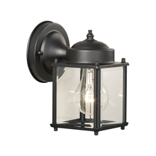 ELK Home Plus SL94697 - Outdoor Essentials 1-Light Outdoor Wall Lantern in Black with Clear Beveled Glass