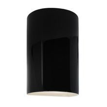 Justice Design Group CER-0945W-BLK - Small Cylinder - Open Top & Bottom (Outdoor)