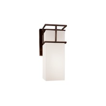 Justice Design Group FSN-8641W-OPAL-DBRZ - Structure LED 1-Light Small Wall Sconce - Outdoor