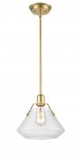 Innovations Lighting 422-1S-SB-10CL - Luna - 1 Light - 11 inch - Satin Brass - Mini Pendant