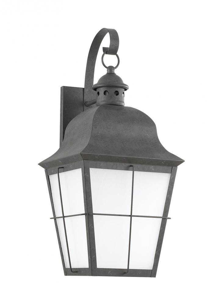 Chatham traditional 1-light LED large outdoor exterior wall lantern sconce in oxidized bronze finish