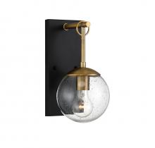 Savoy House Meridian M50029ORBNB - 1-Light Outdoor Wall Lantern in Oil Rubbed Bronze with Natural Brass