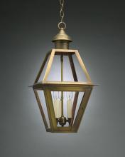 Northeast Lantern 1012-AB-LT3-CLR - Hanging Antique Brass 3 Candelabra Sockets Clear Glass