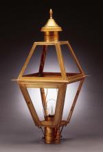 Northeast Lantern 1013-AB-CIM-CLR - Post Antique Brass Medium Base Socket With Chimney Clear Glass
