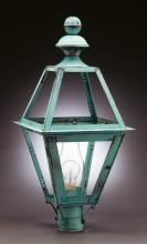 Northeast Lantern 1023-AB-CIM-CLR - Post Antique Brass Medium Base Socket With Chimney Clear Glass