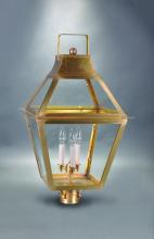 Northeast Lantern 2253-AB-CIM-CLR - Tapered Post Antique Brass Medium Base Socket With Chimney Clear Glass