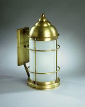 Northeast Lantern 3531-AB-LT2-FST - Nautical Wall Antique Brass 2 Candelabra Sockets Seedy Marine Glass